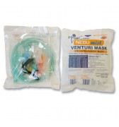 Venturi Oxygen Masks with tubing and 6 Diluters - Adult