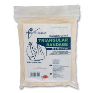 AEROBAND Cotton Calico Triangular Bandage 96 x 96 x 137cm Bag/10